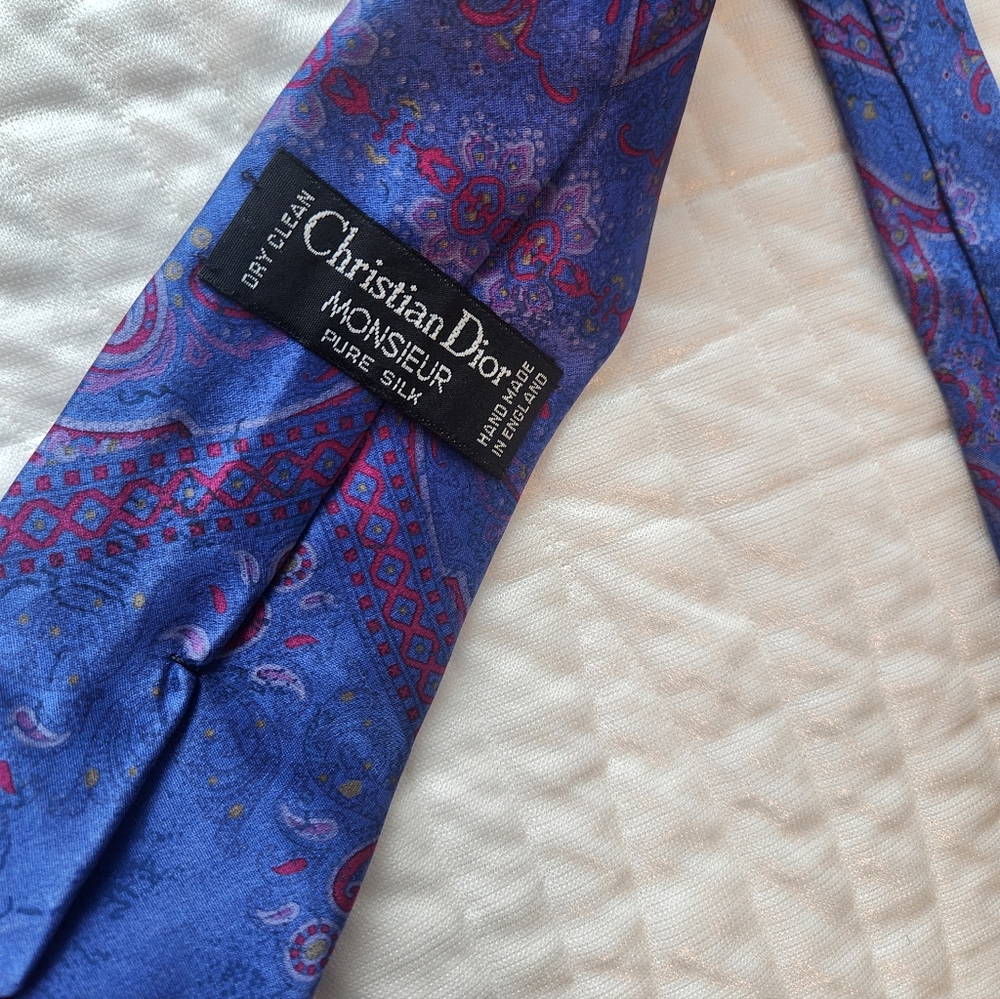 Elegant Blue and Black Men's Tie Set, Vintange - Picture 11 of 12